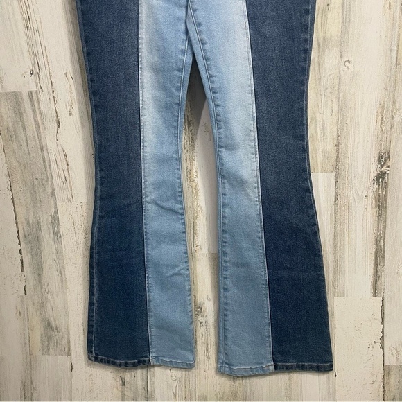 Altar'd State Blue Two-Tone Flare Jeans - Picture 10 of 11